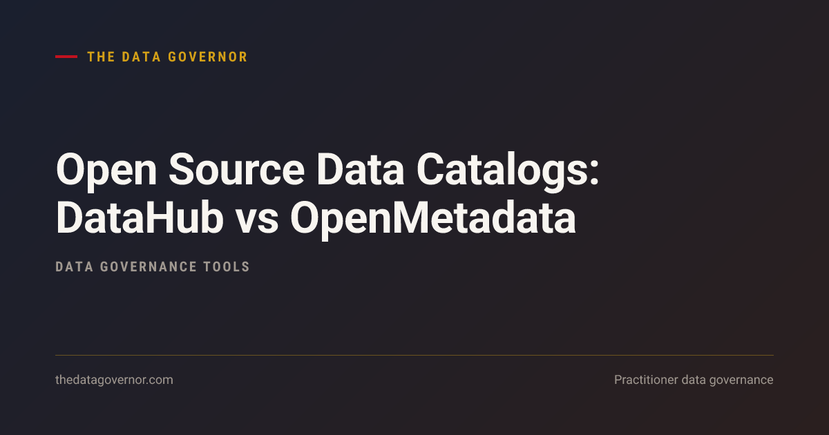 Cover image — Open Source Data Catalogs: DataHub vs OpenMetadata